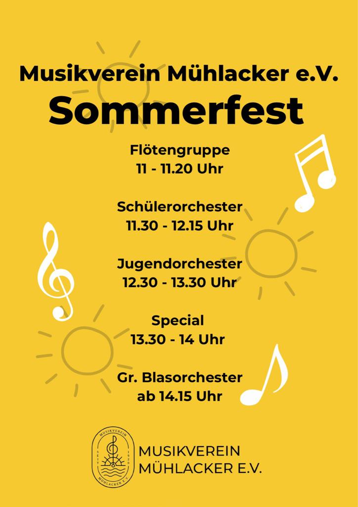 Sommerfest Musikverein Mühlacker